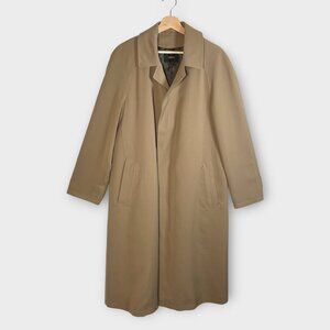 Sanyo Trench Coat Mens 38R Tan Pockets Japan Designed Removable Liner EUC